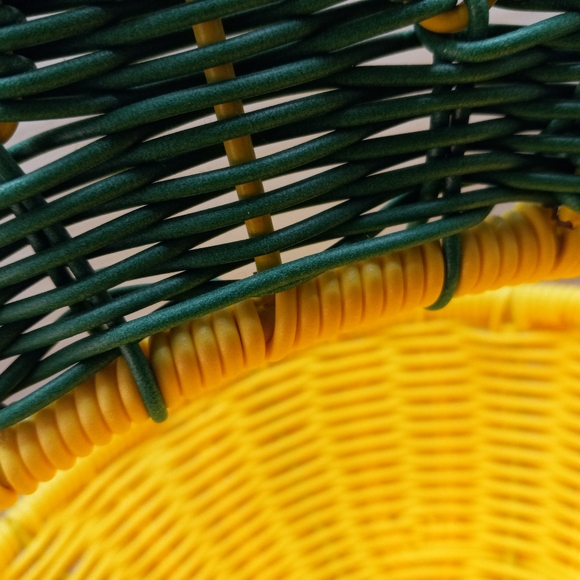 Ciroa Tier Summer Pineapple Resin Wicker Rattan Woven Fruit Vegetable Basket - Picture 15 of 16